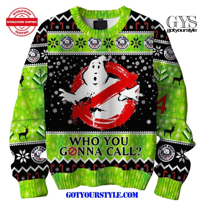 Ghostbusters Who You Gonna Call Sweater , Cozy Soft Unisex Pullover SW0601