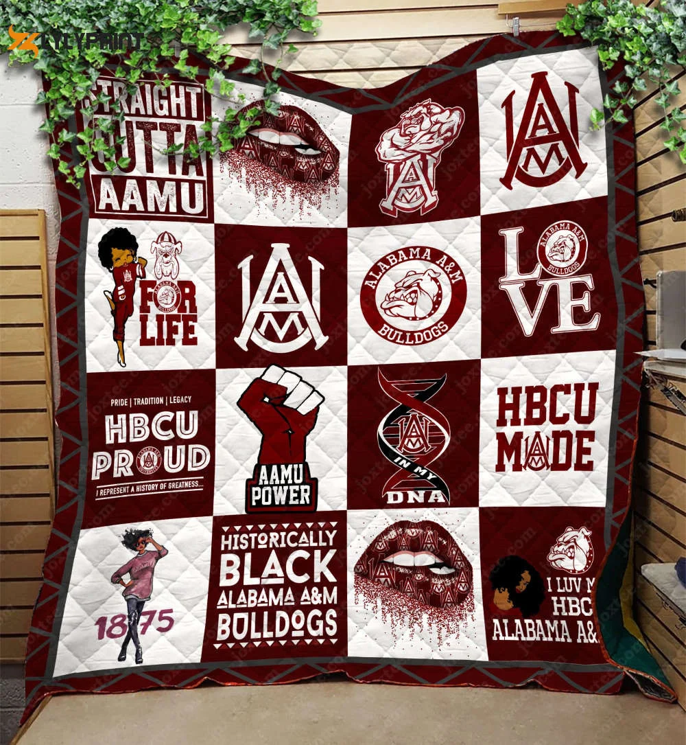 Alabama A&M Quilt Blanket For Fans Home Decor Gift ,  Soft Quilt, King Size, All Season Cozy Quilt QB0901