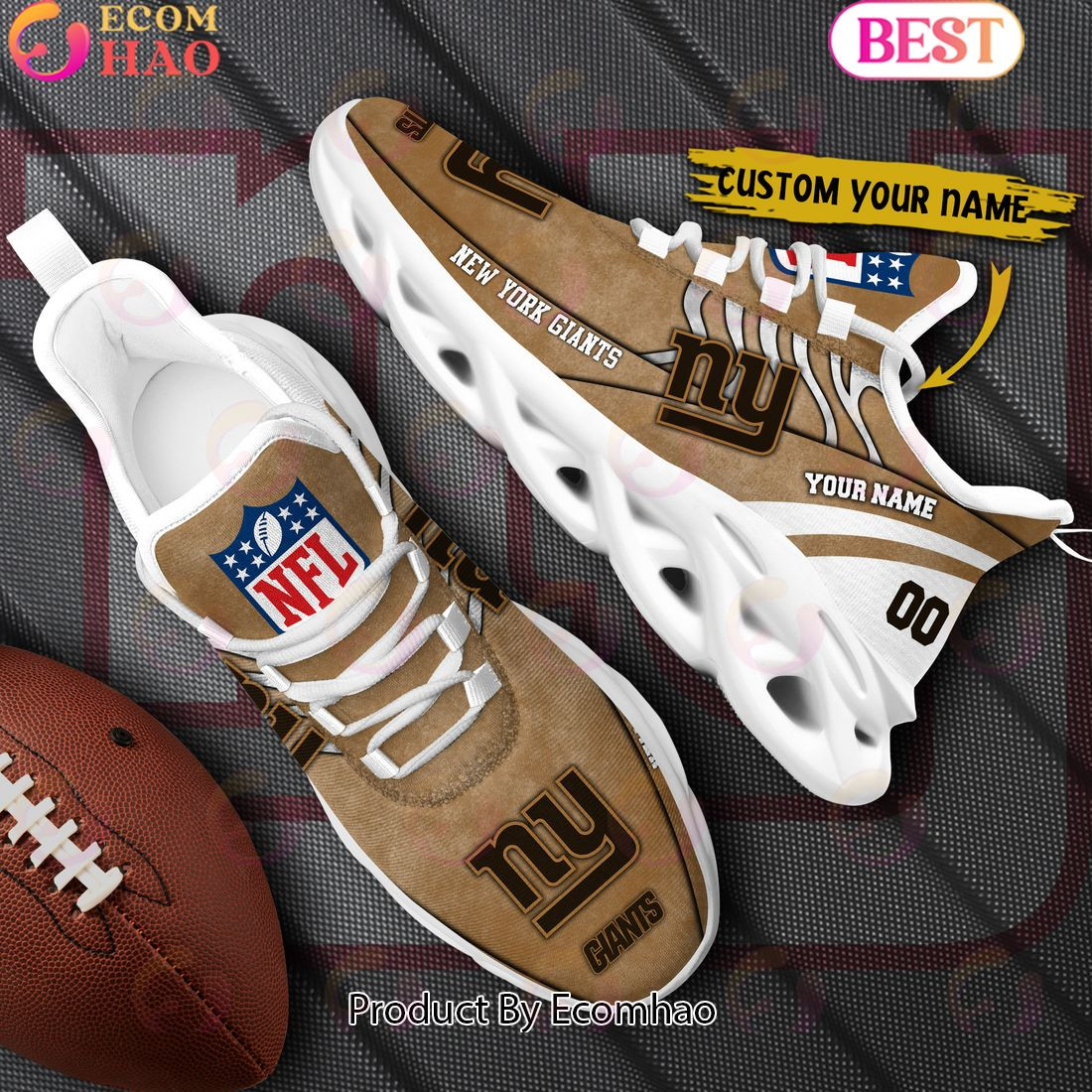 Custom Name New York Giants X Salute to Service For Veterans Day Celebration Max Soul Shoes  Unisex sneakers MS0601