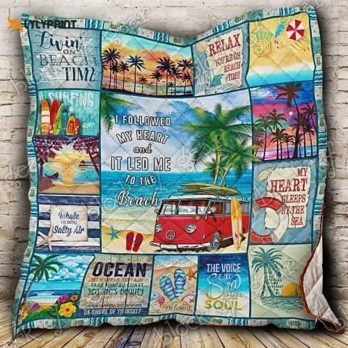Beach 3D Customized Quilt , Soft Quilt, King Size, All Season Cozy Quilt QB0901