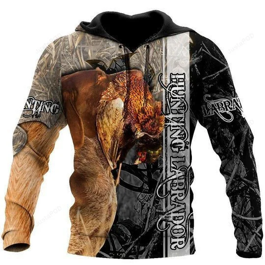 Labrador Hunting 3D All Over Printed Hoodie, Zip- Up Hoodie HZ0501