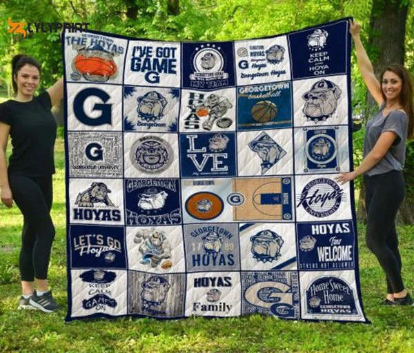 Georgetown Hoyas 1 Quilt Blanket For Fans Home Decor Gift , Soft Quilt, King Size, All Season Cozy Quilt QB0901
