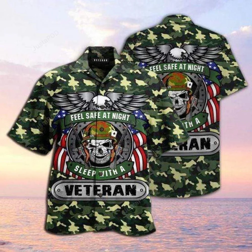 Hawaiian Aloha Shirts Sleep With A Veteran, Gift For Men And Women HW0601