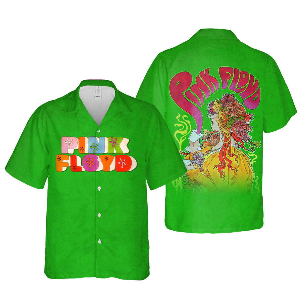 Pink Floyd Merch Hippie Girl Art Cuban Shirt Premium Hawaiian Shirt HW0601