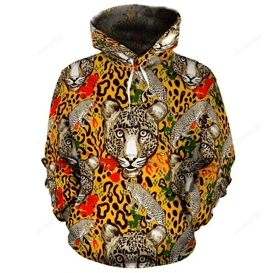 Cheetah Pattern 3D All Over Print Hoodie, Zip-up Hoodie HZ0501