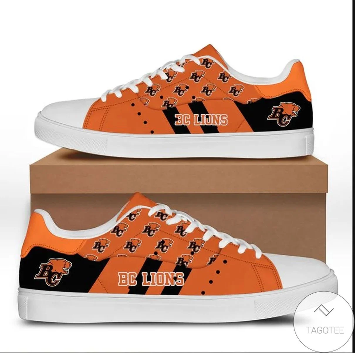 CFL BC Lions Mini Logo Stan Smith Shoes , Trendy Style Sneakers ST0801