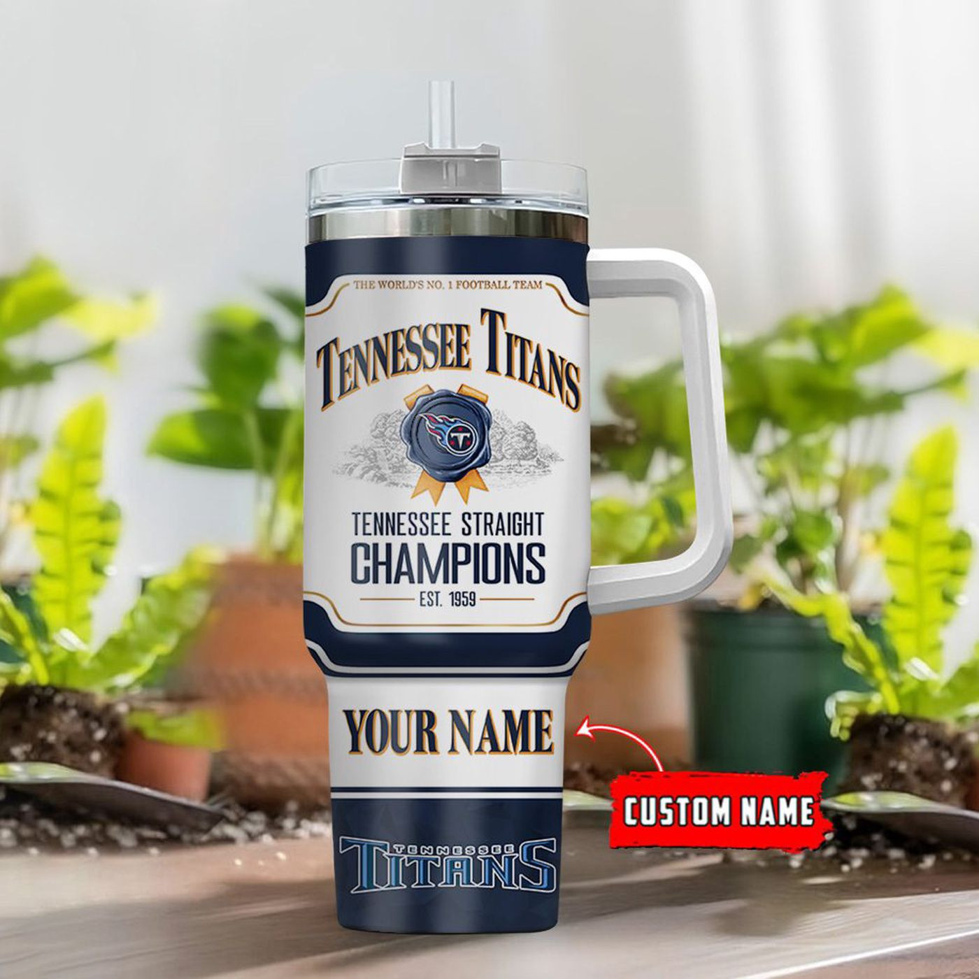 Custom Tennessee Titans Jim Beam 40oz Stanley Tumbler – Perfect Gift for Fans 0501TB40