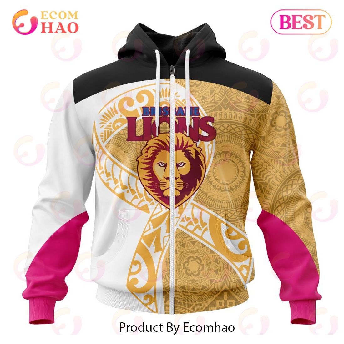 AFL Brisbane Lions Specialized Kits Samoa Fight Cancer 3D Hoodie, Zip Hoodie, Man - Women, Warm, Premium Quality HZ0501