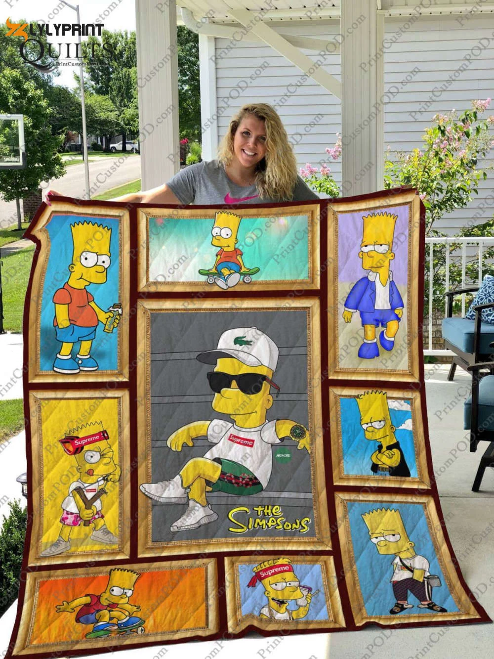 Bart Simpson 3D Customized Quilt Blanket , Soft Quilt, King Size, All Season Cozy Quilt QB0901
