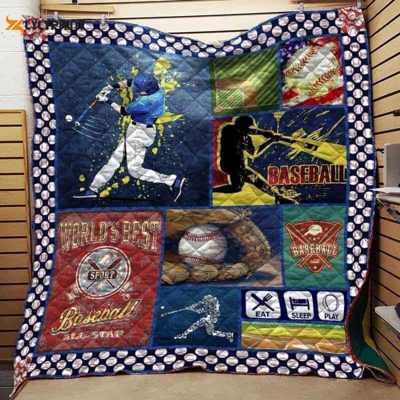 Baseball 3D Customized Quilt , Soft Quilt, King Size, All Season Cozy Quilt QB0901
