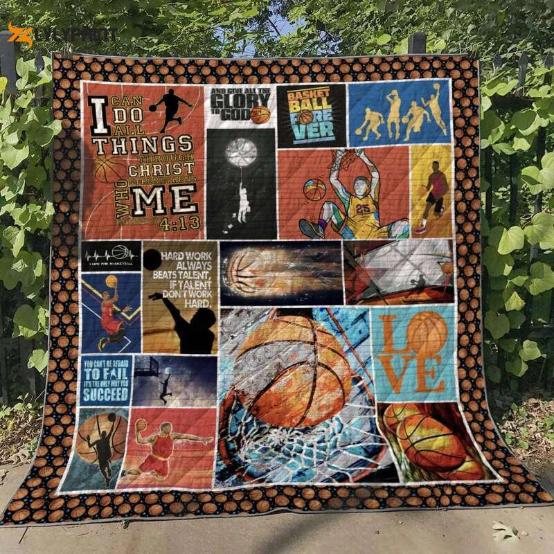 Basketball Don'T Work Hard 3D Quilt Blanket , Soft Quilt, King Size, All Season Cozy Quilt QB0901
