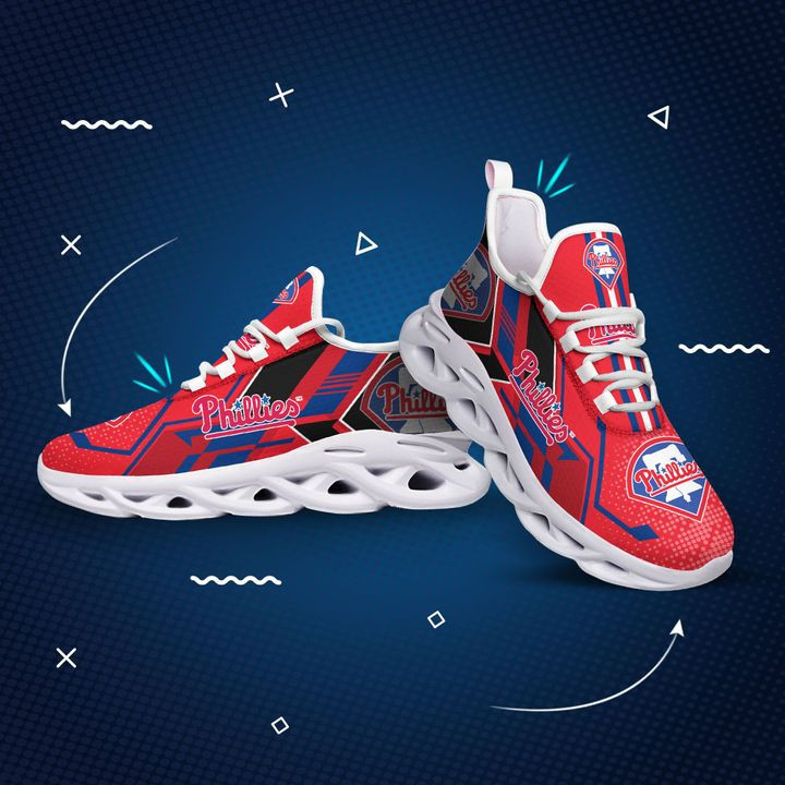 MLB Philadelphia Phillies Red Max Soul Shoes Custom for Men Women MS0601