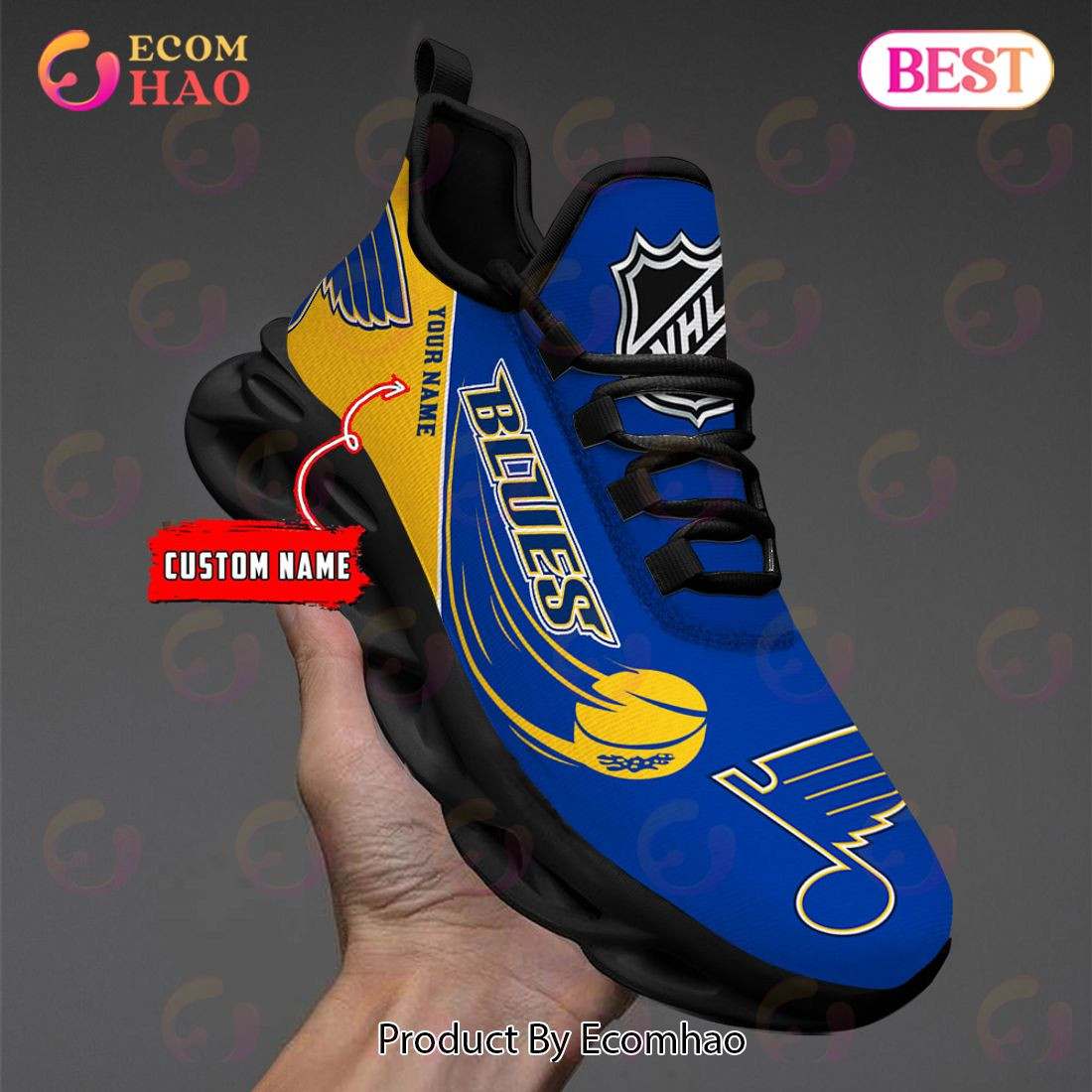 Custom Name St. Louis Blues Max Soul Shoes, Sneakers  Unisex sneakers MS0601