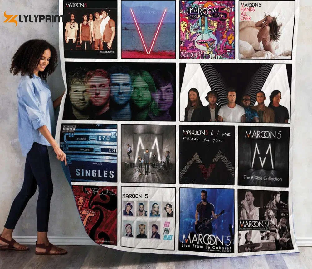 Maroon 5 Quilt Blanket For Fans Home Decor Gift , Soft Quilt, King Size, All Season Cozy Quilt QB0901