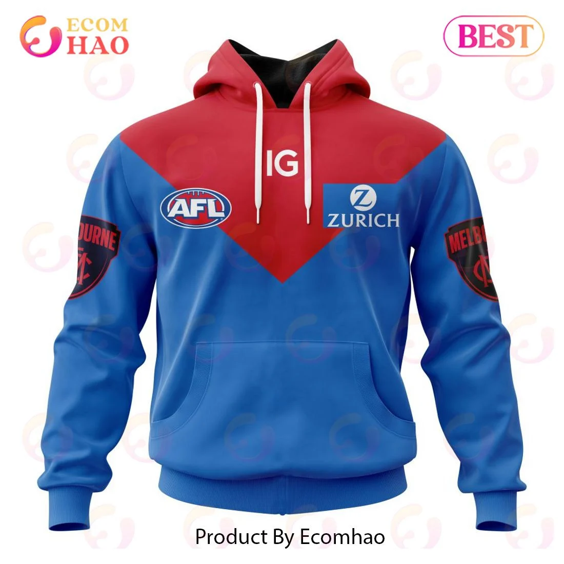 AFL Melbourne Football Club Clash Kits 2023 3D Hoodie, Zip Hoodie, Man - Women, Warm, Premium Quality HZ0501