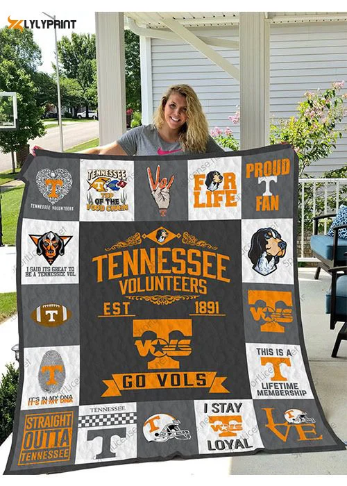 Tennessee Volunteers Quilt Blanket For Fans Home Decor Gift , Soft Quilt, King Size, All Season Cozy Quilt QB0901