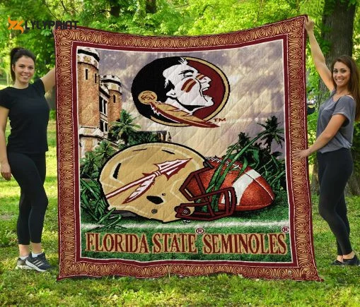 Ncaa Florida State Seminoles 3D Customized Personalized 3D Customized Quilt Blanket For Fans Home Decor Gift ,  Soft Quilt, King Size, All Season Cozy Quilt QB0901