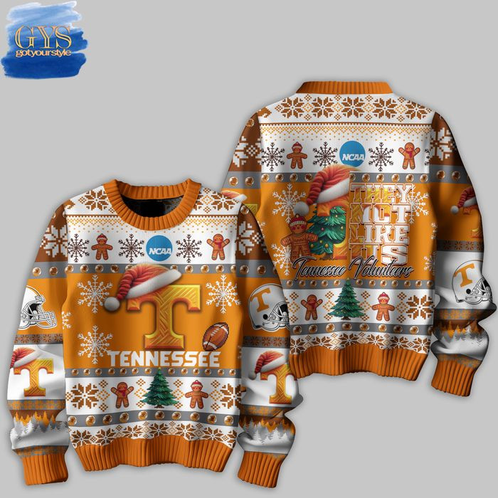Tennessee Volunteers They Not Like Us Ugly Christmas Sweater , Cozy Soft Unisex Pullover SW0601