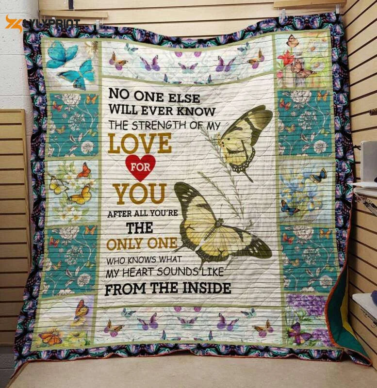 Love For You Butterfly 3D Customized Quilt Blanket For Fans Home Decor Gift ,  Soft Quilt, King Size, All Season Cozy Quilt QB0901