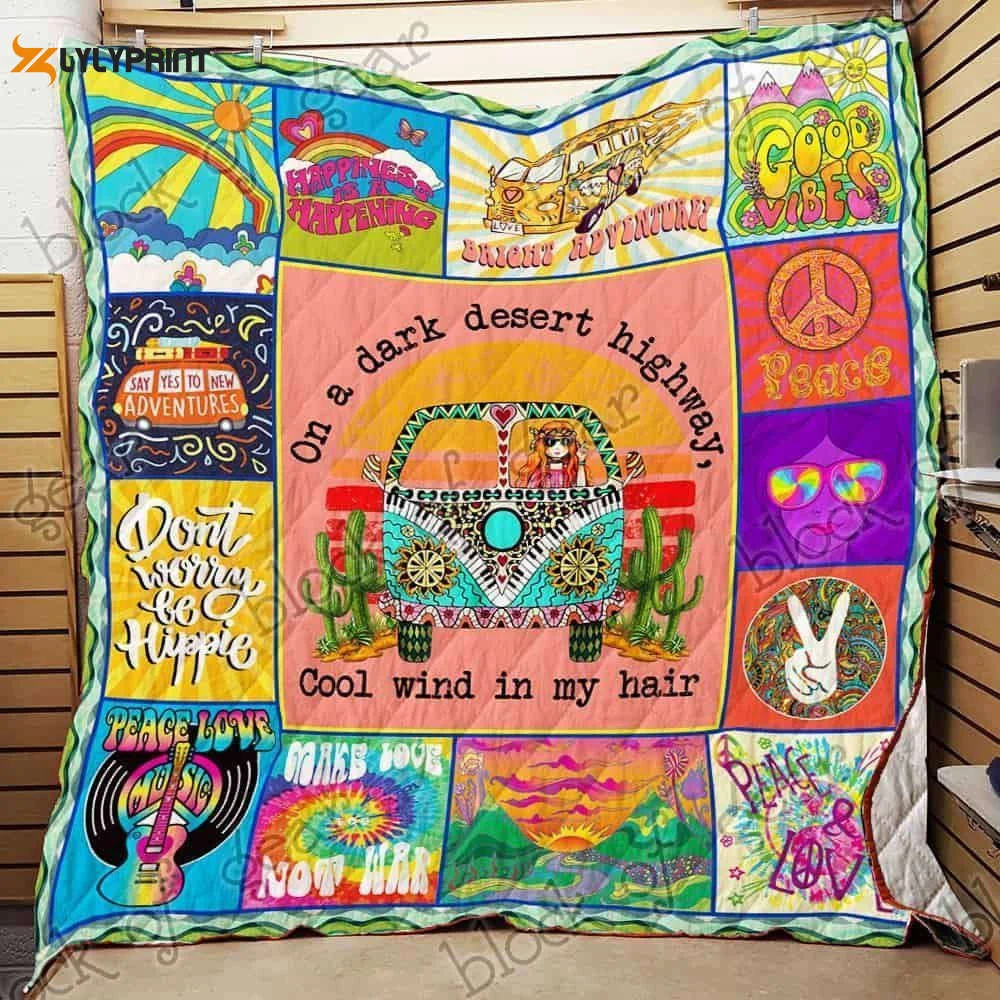 On A Dark Desert Highway Cool Wind In My Hair 3D Customized Quilt ,  Soft Quilt, King Size, All Season Cozy Quilt QB0901