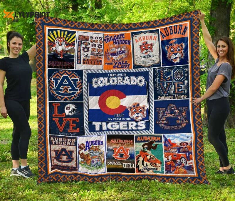 Auburn Tigers Colorado 3D Customized Quilt Blanket , Soft Quilt, King Size, All Season Cozy Quilt QB0901