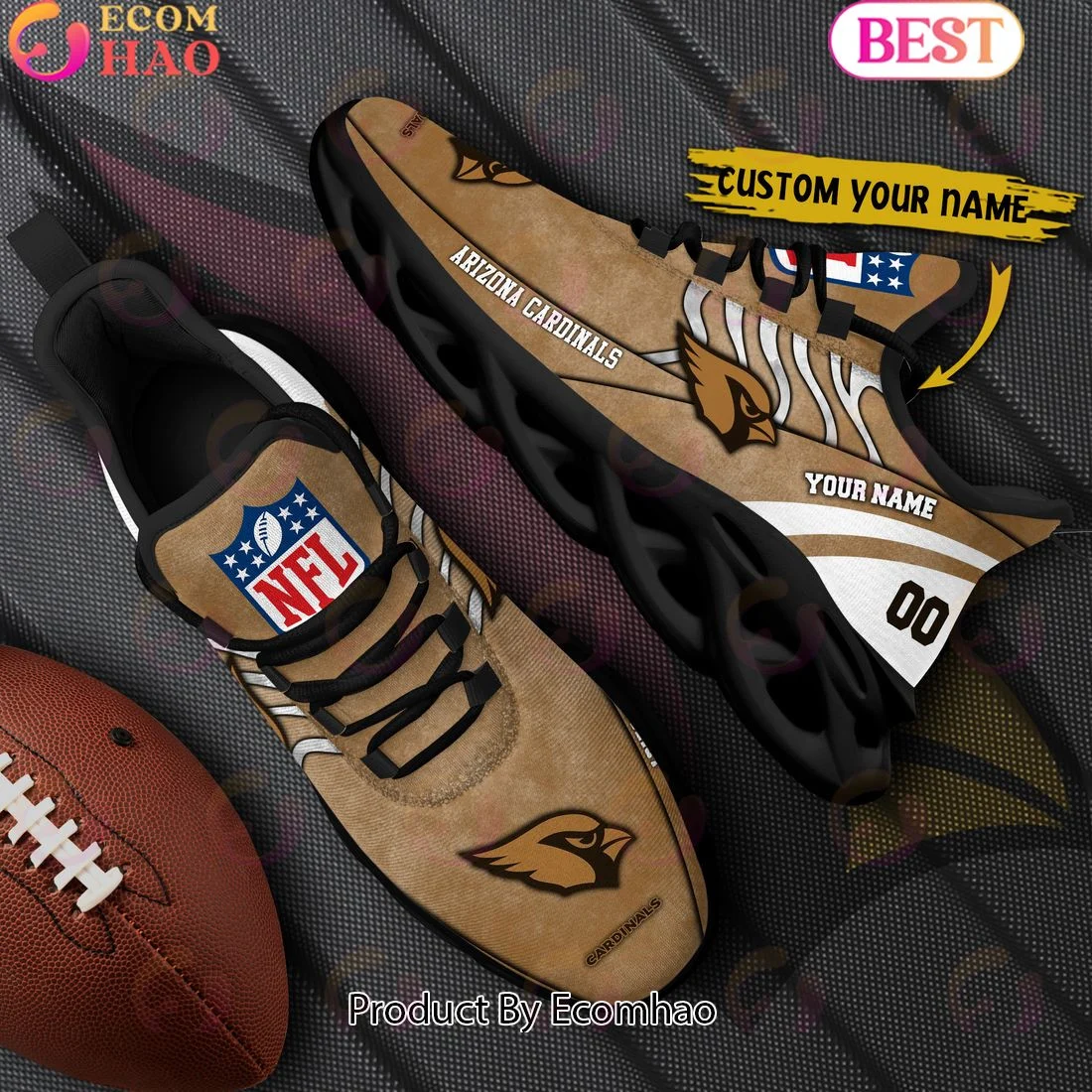 Custom Name Arizona Cardinals X Salute to Service For Veterans Day Celebration Max Soul Shoes  Unisex sneakers MS0601