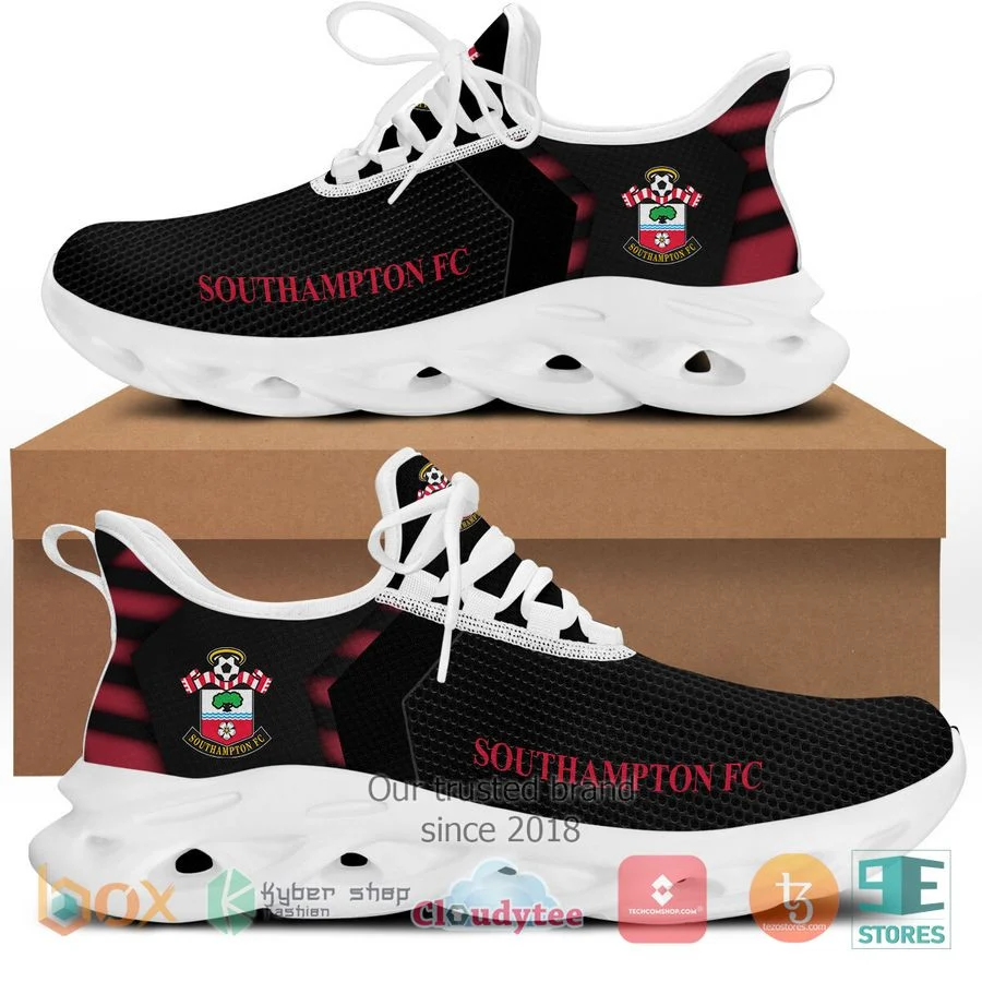 Custom Southampton FC Black Max Soul Shoes for Men Women MS0601