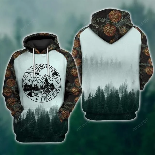 Misty Forest Camping 3D All Over Print Hoodie, Zip-up Hoodie HZ0501