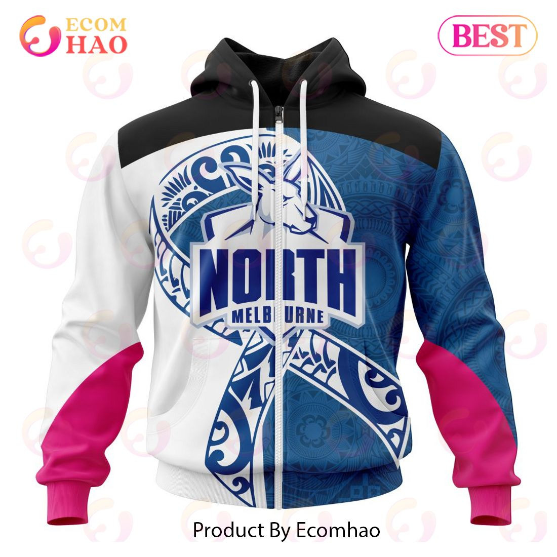 AFL North Melbourne Football Club Specialized Kits Samoa Fight Cancer 3D Hoodie, Zip Hoodie, Man - Women, Warm, Premium Quality HZ0501