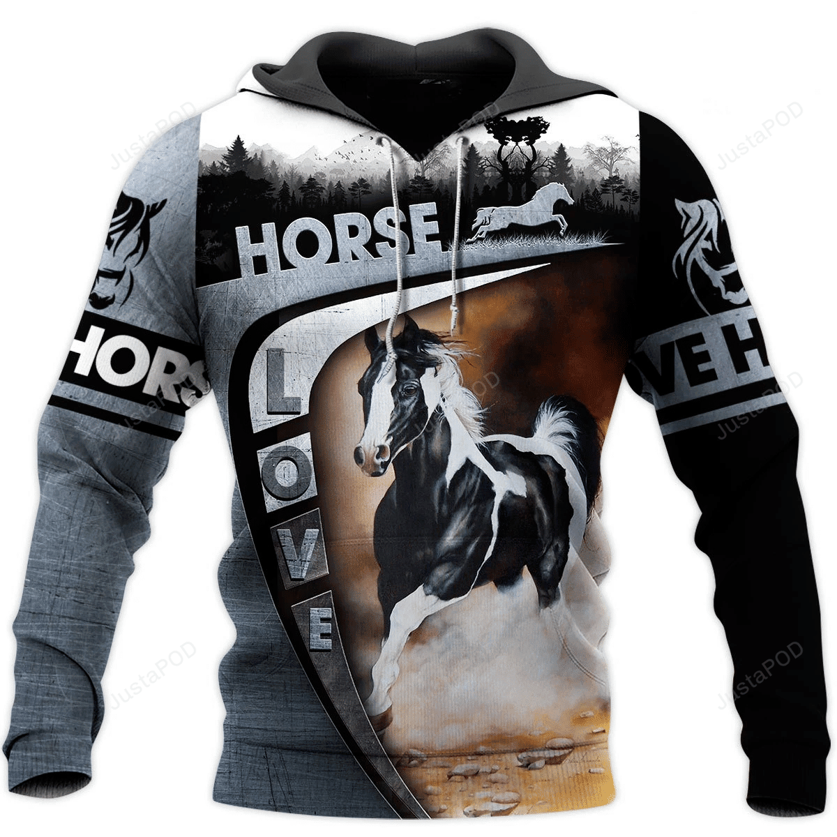 Love Horse 3D All Over Printed Hoodie, Zip- Up Hoodie HZ0501