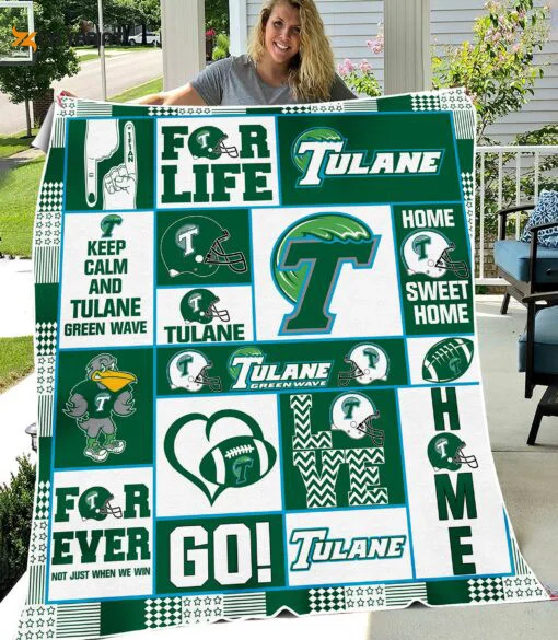 Tulane Green Wave 1 Quilt Blanket For Fans Home Decor Gift , Soft Quilt, King Size, All Season Cozy Quilt QB0901