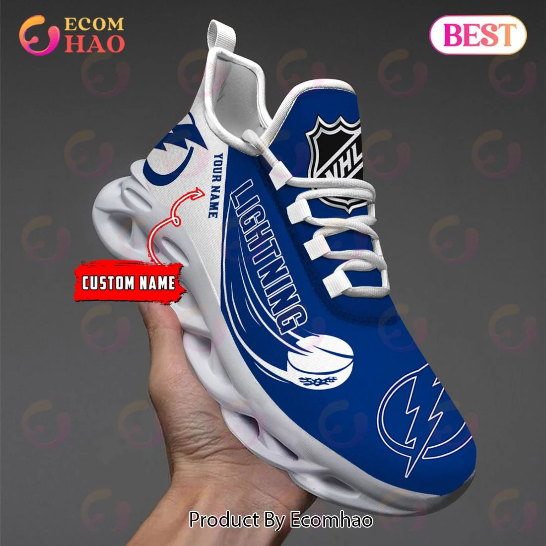 Custom Name Tampa Bay Lightning Max Soul Shoes, Sneakers  Unisex sneakers MS0601