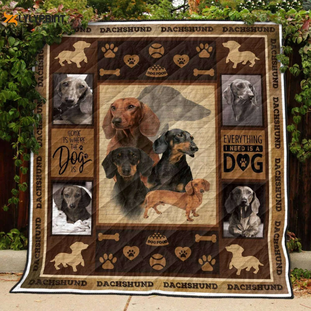 Dachshund Awesome 3D Customized Quilt ,  Soft Quilt, King Size, All Season Cozy Quilt QB0901