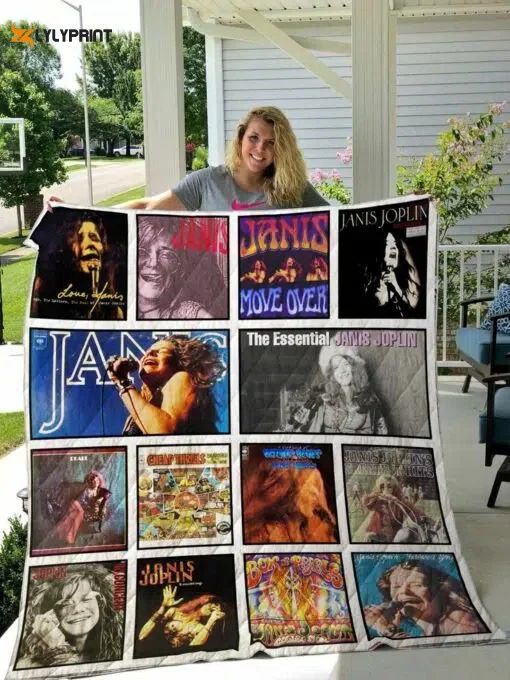 Janis Joplin Quilt Blanket For Fans Home Decor Gift , Soft Quilt, King Size, All Season Cozy Quilt QB0901