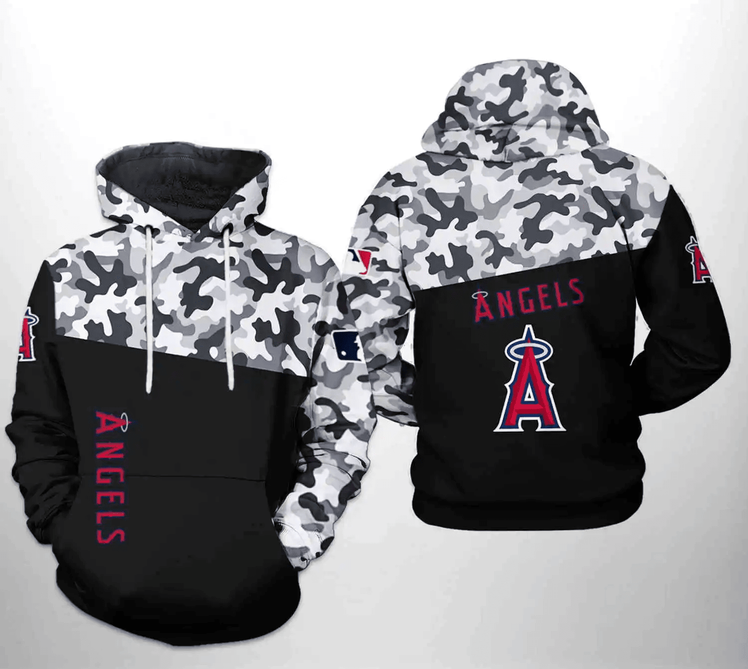 Los Angeles Angels Camo Veteran 3D Hoodie Zipper – Engaging & Stylish AOP Shirt HZ0501