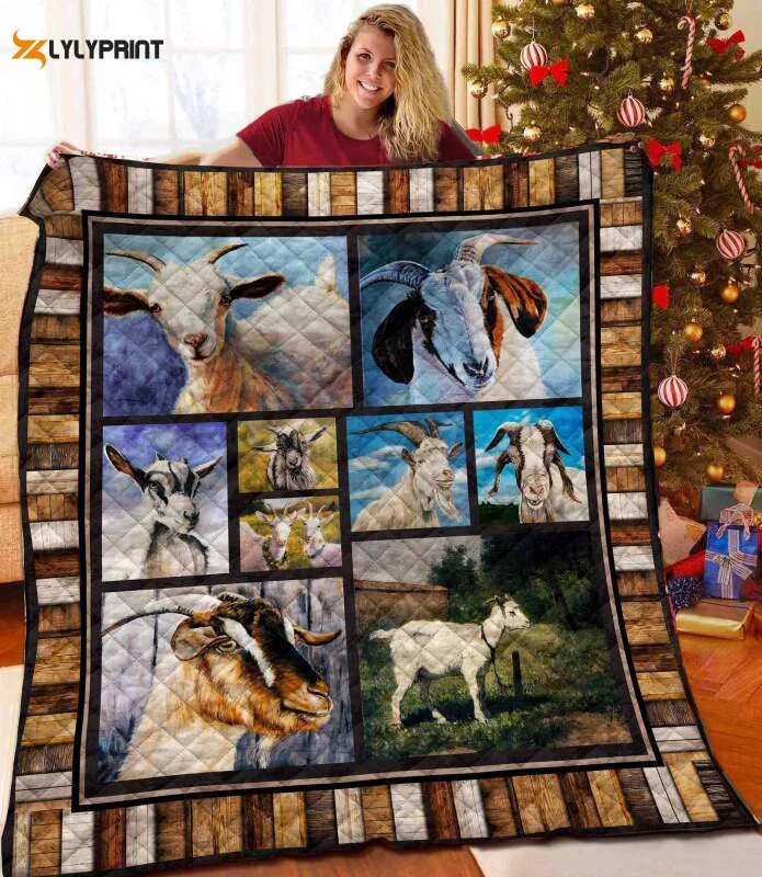 Goat On The Green Hill Awesome 3D Customized Quilt ,  Soft Quilt, King Size, All Season Cozy Quilt QB0901