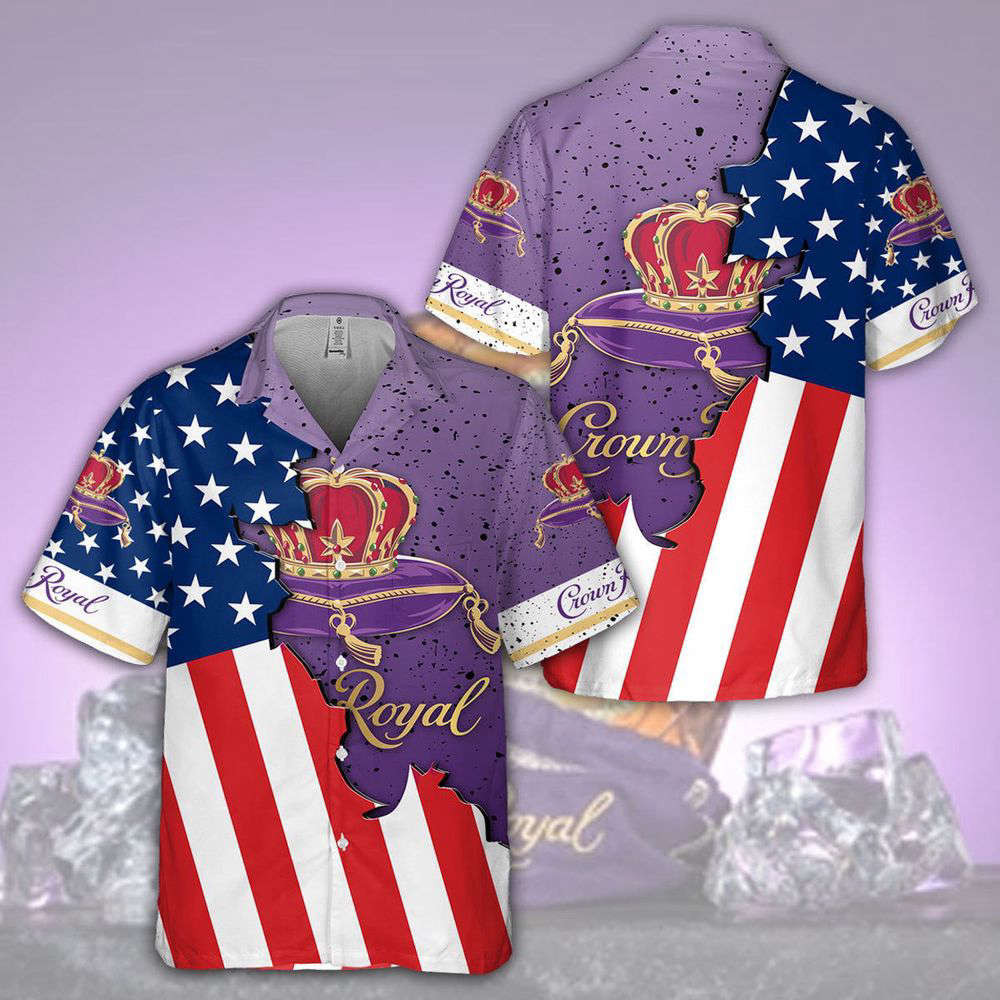 Crown Royal Usa Flag Hawaiian Shirt, Gift For Men And Women, Gift For Men And Women HW0601