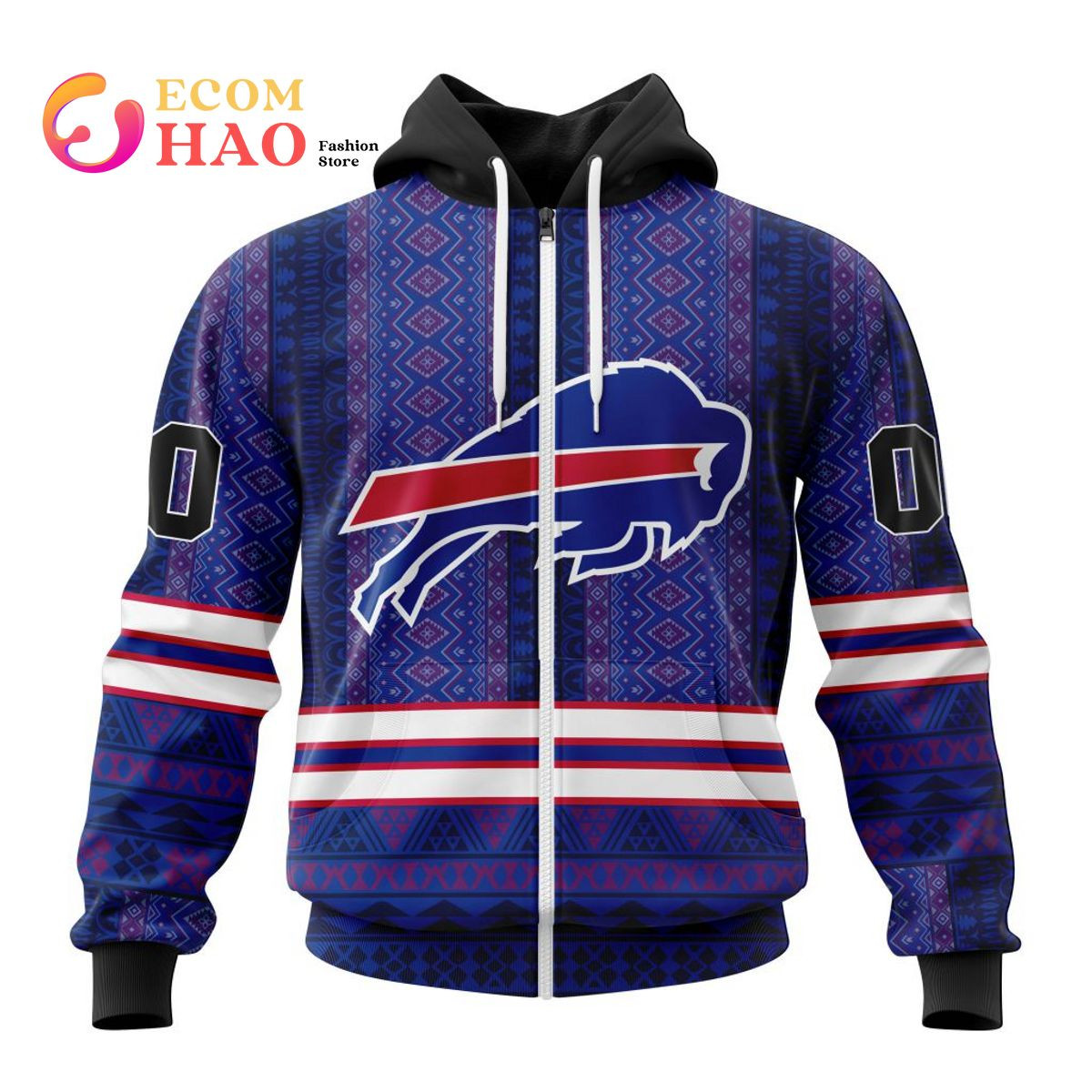 Buffalo Bills Specialized New Native Concepts 3D Hoodie, Zip Hoodie, Man - Women, Warm, Premium Quality HZ0501