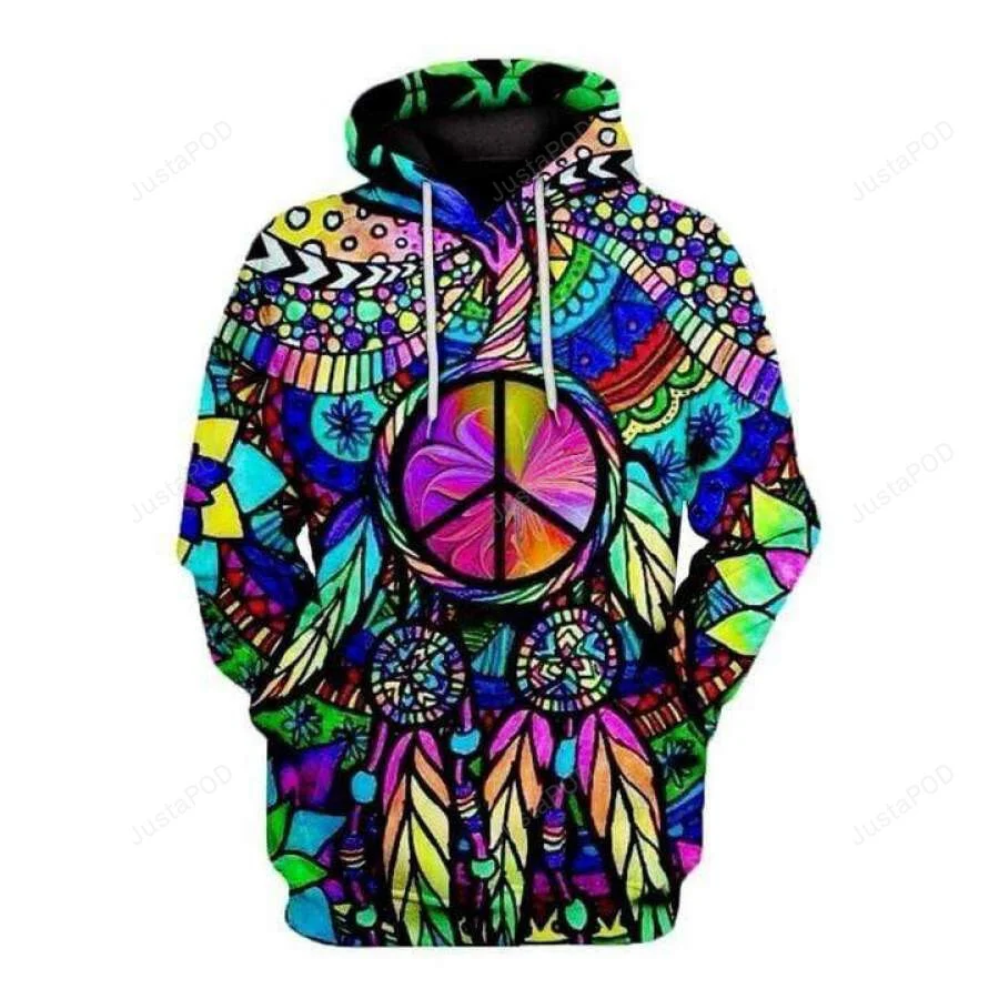 Colorful Hippie Dreamcatcher 3D All Print Hoodie, Zip- Up Hoodie HZ0501