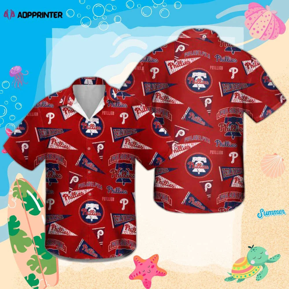 Philadelphia Phillies Retro Hawaiian shirt, Summer Vacation Hawaiian Shirt HW0601