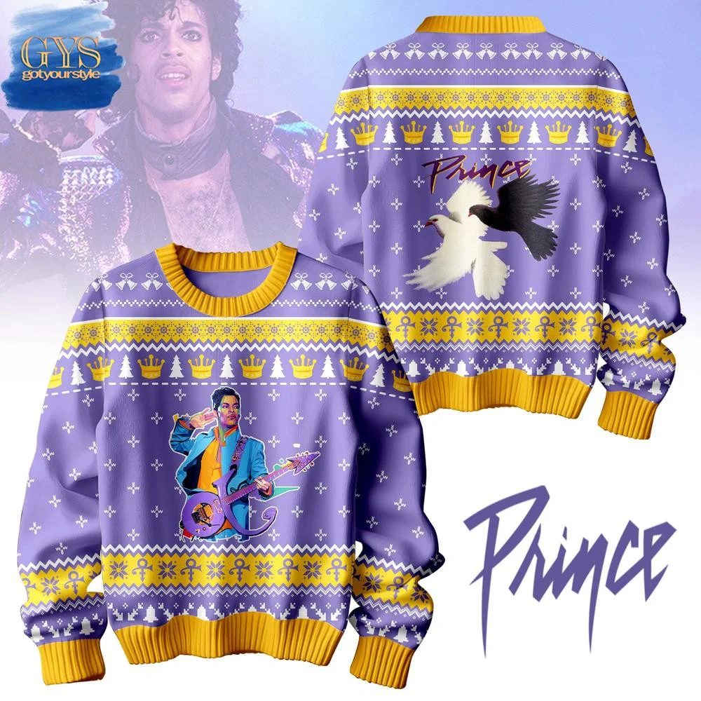 Prince Purple Limited Christmas Ugly Sweater , Cozy Soft Unisex Pullover SW0601