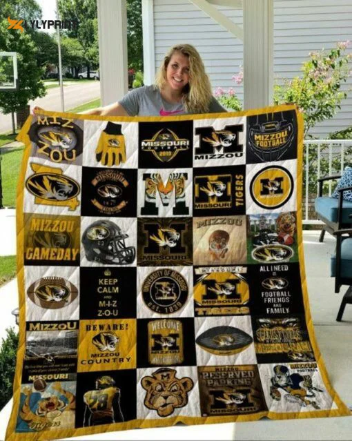 Missouri Tigers 2 Quilt Blanket For Fans Home Decor Gift , Soft Quilt, King Size, All Season Cozy Quilt QB0901