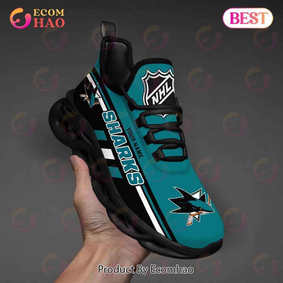 San Jose Sharks Perfect Gift for fans Max Soul Chunky Sneakers, Shoes  Unisex sneakers MS0601