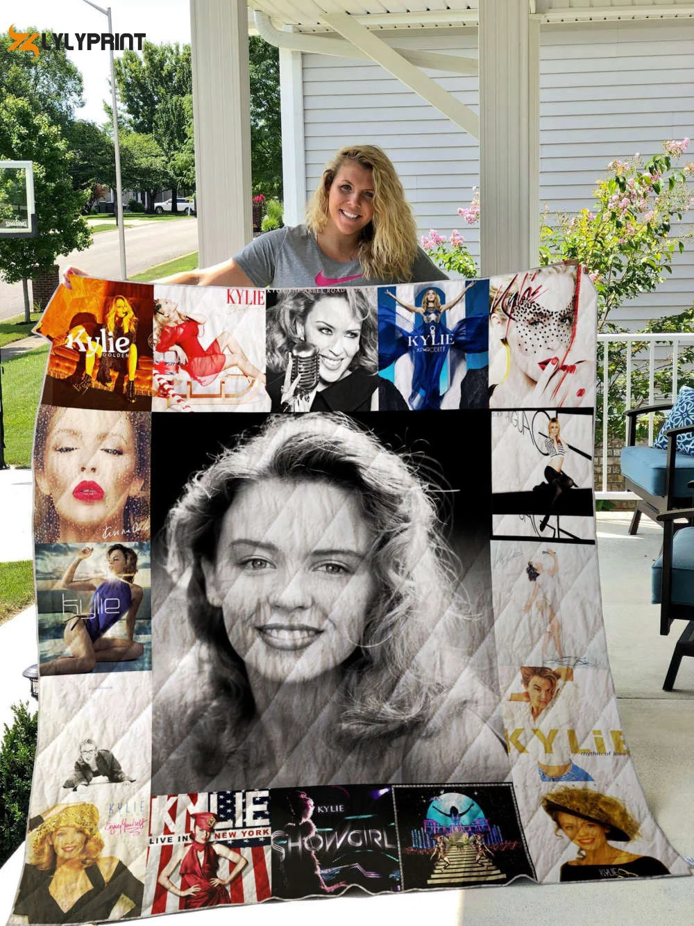 Kylie Minogue 2 Quilt Blanket For Fans Home Decor Gift For Fans Home Decor Gift 1 , Soft Quilt, King Size, All Season Cozy Quilt QB0901