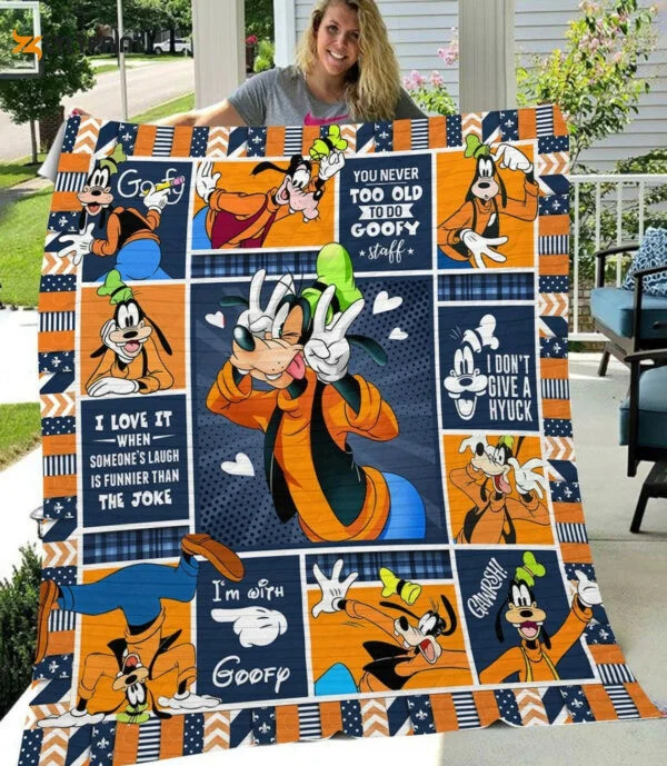 A Goofy Disney Movie Quilt Blanket, Disney Fan Gift, Goofy Disney Collection Quilt Blanket 604 ,  Soft Quilt, King Size, All Season Cozy Quilt QB0901