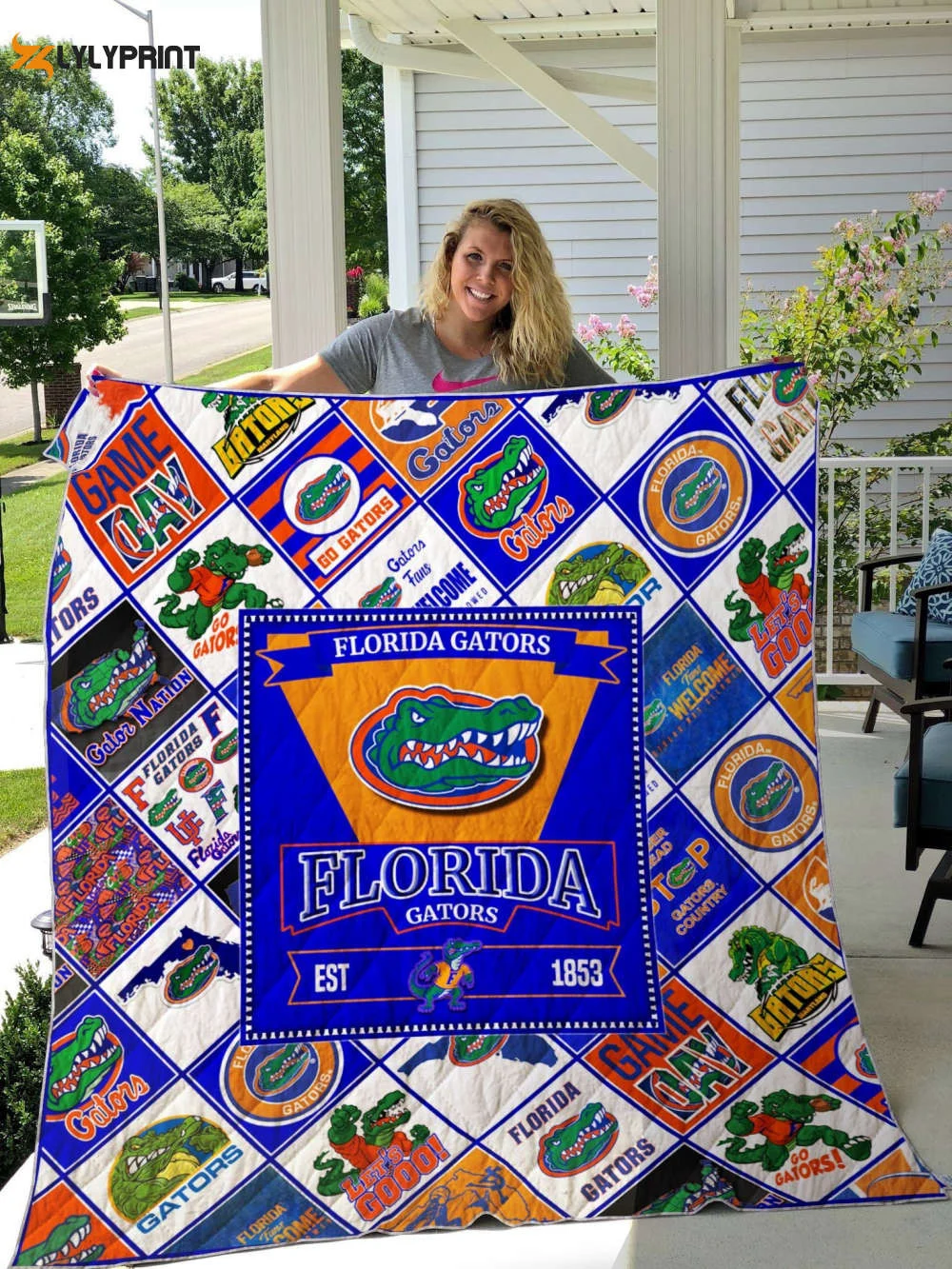 Florida Gators 1 Quilt Blanket For Fans Home Decor Gift , Soft Quilt, King Size, All Season Cozy Quilt QB0901