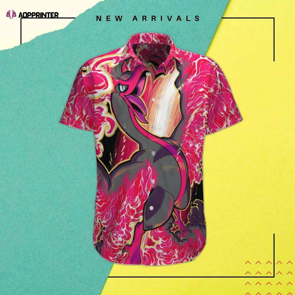 Stylish Pokemon Ho-oh Hawaiian Shirt: Embrace Hawaiian Vibes with Iconic Pokemon Design HW0601