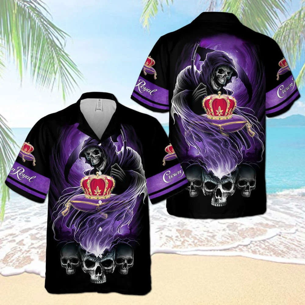 Crown Royal Death Skull Hawaiian Shirt HW0601