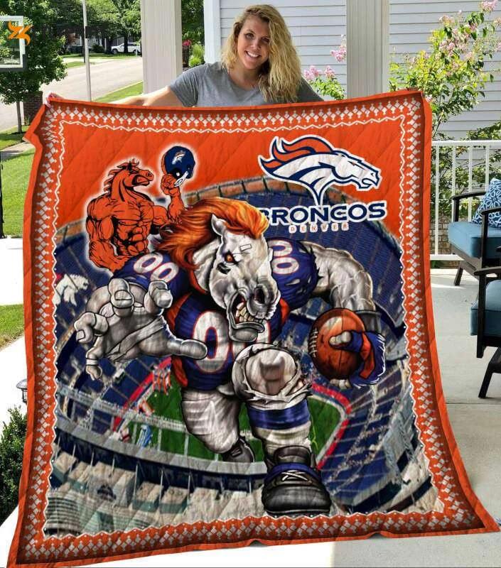 Broncos Denver 3D Customized Quilt Blanket For Fans Home Decor Gift ,  Soft Quilt, King Size, All Season Cozy Quilt QB0901