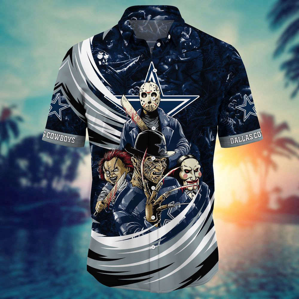 Dallas Cowboys NFL Halloween Horror Movies Hawaiian Shirts For Men Women HW0601